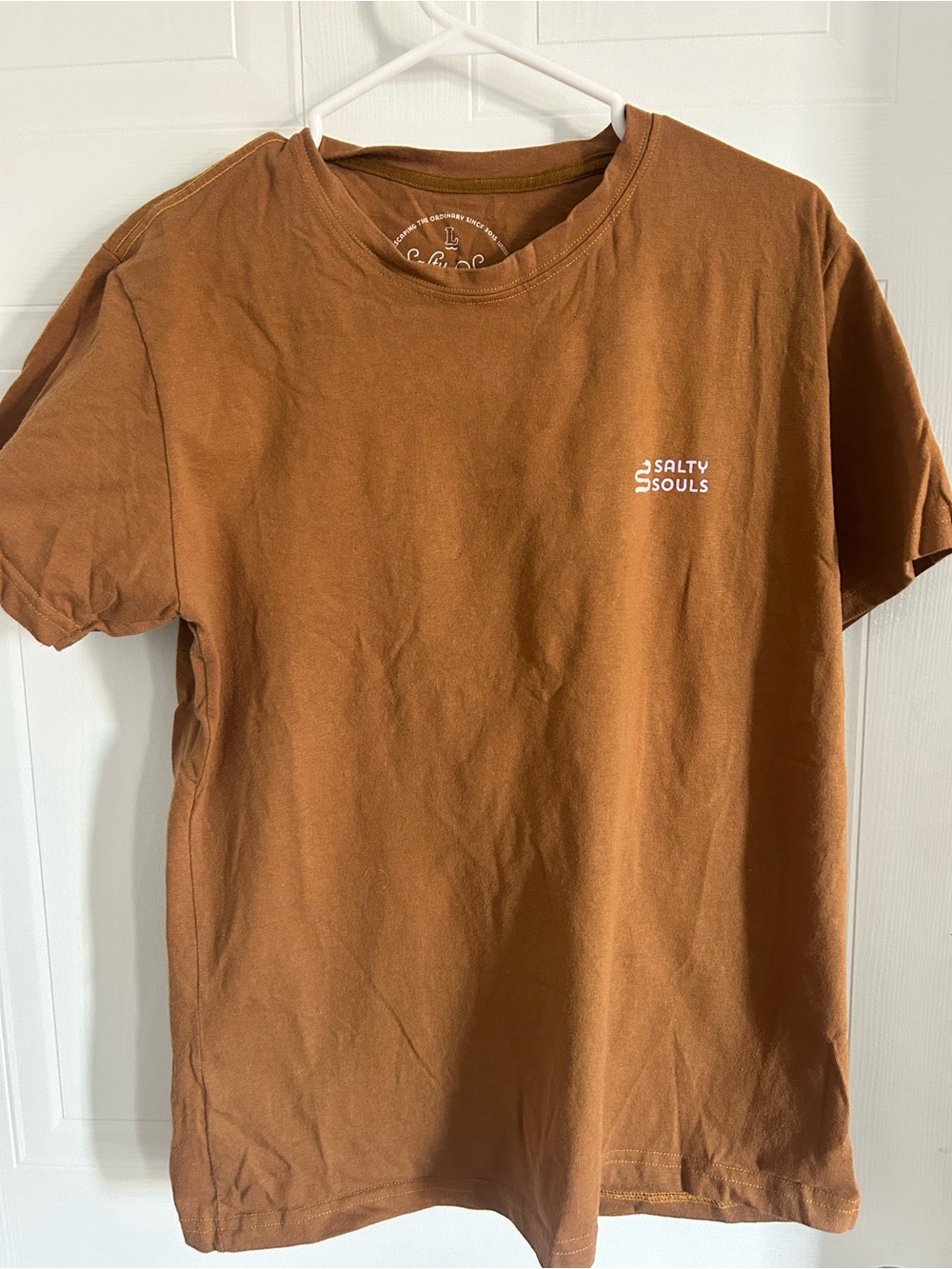 Women Rust Brown Crewneck T-Shirt
